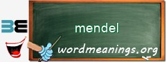 WordMeaning blackboard for mendel